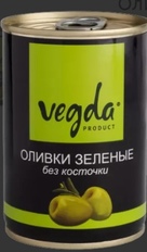 Оливки Вегда продукт зеленые б/к 300 мл