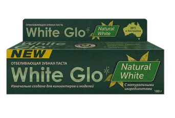 Вайт Гло зубная паста 100,0 отбеливающая натуральная белизна