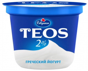Йогурт Савушкин Теос греческий 2% 250г
